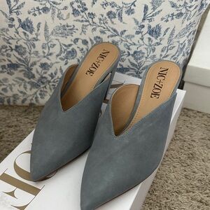 NIC+ZOE Women's Slate Blue Mules